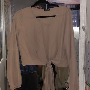 Key hole wrapped crop top